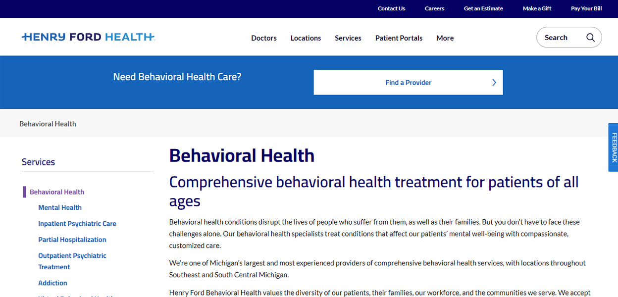Henry Ford Behavioral Health Services