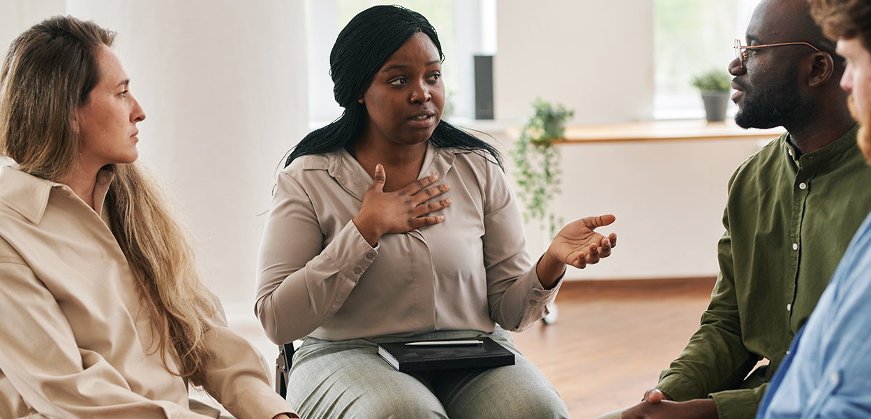 Students in a school counseling session