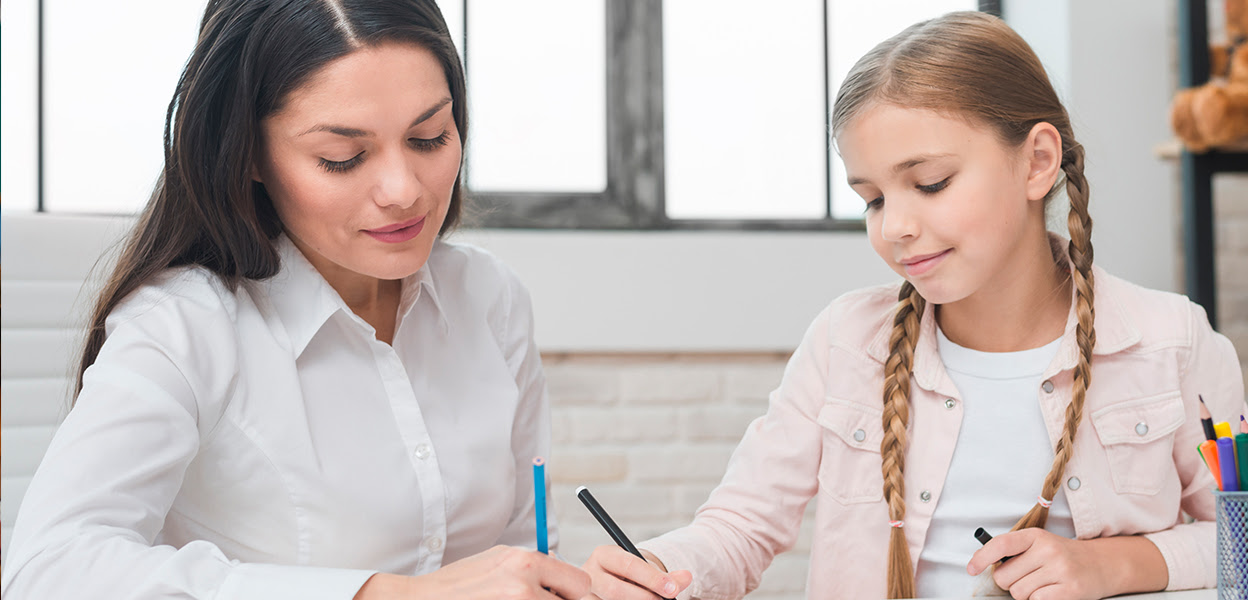 Student reviewing 504 plan documents at desk