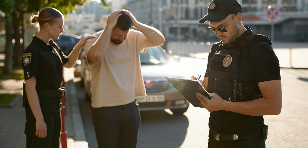Mental health professional consulting with distressed patient